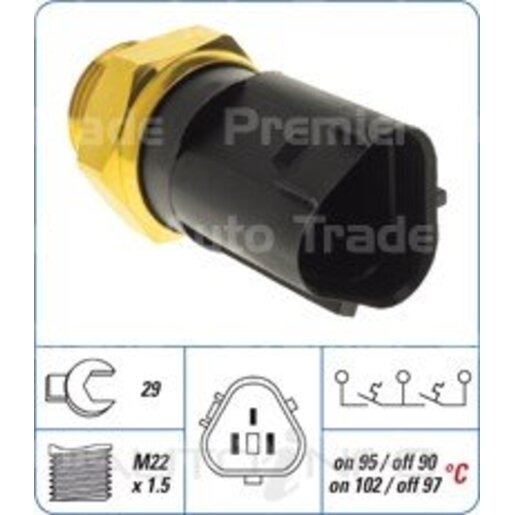 PAT Premium Engine Coolant Fan Temperature Switch - CFS-004