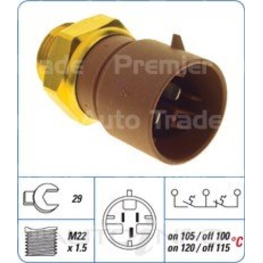 PAT Premium Engine Coolant Fan Temperature Switch - CFS-064