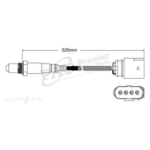 PAT Premium Oxygen/Lambda Sensor Post Catalytic Converter - EGO-124