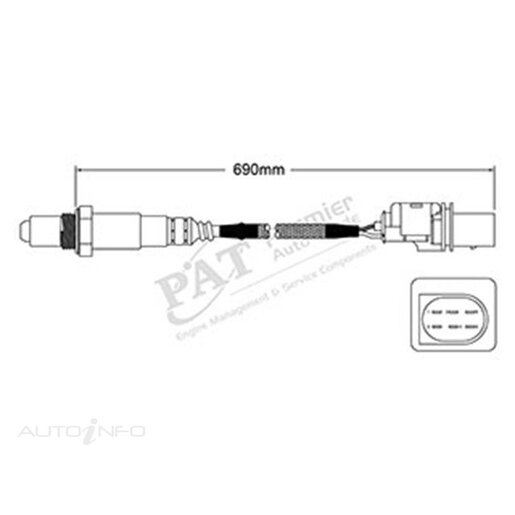 PAT Premium Oxygen/Lambda Sensor Pre-Catalytic Converter - EGO-828