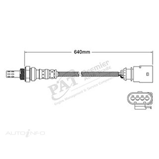 PAT Premium Oxygen/Lambda Sensor Post Catalytic Converter - EGO-835