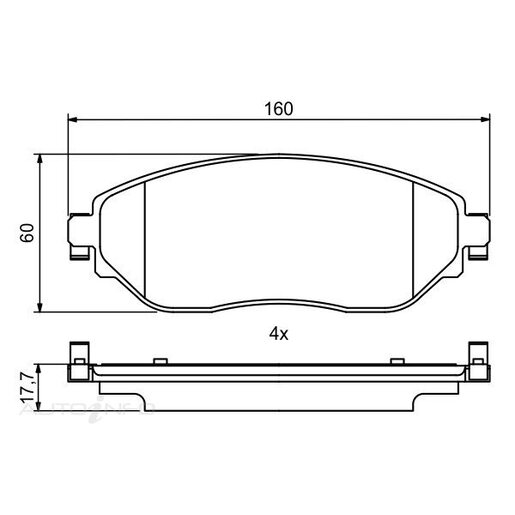 Bosch Brake Pads - Front Axle - BP1991