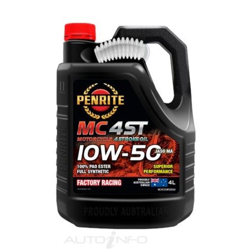 Penrite MC-4ST 10W-50 Full Synthetic Engine Oil 4L - MC4FS10W50004