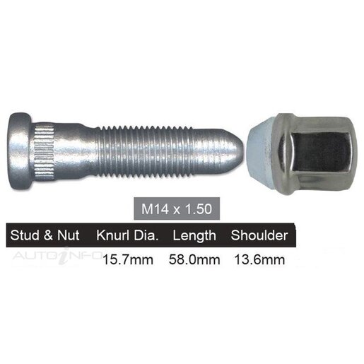 Wheel Stud & Nut Set