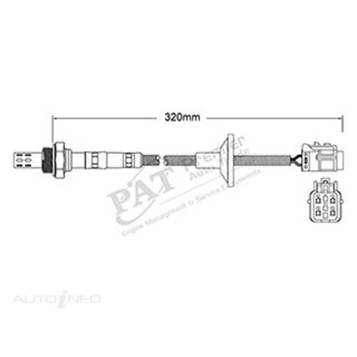 PAT Premium Oxygen Sensor Post Catalytic Converter - EGO-843