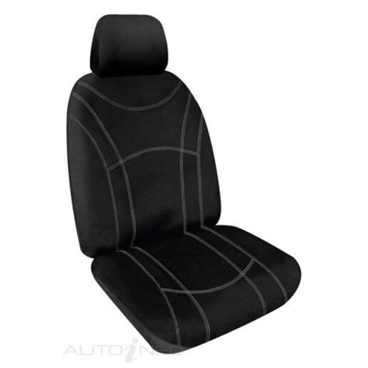 Sperling Getaway Neoprene Rear Black Seat Cover - Silver Stitch - RM9023G2B