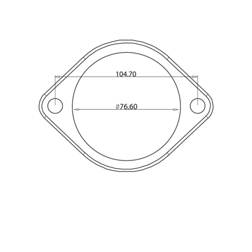 Aeroflow 2-Bolt Stainless Steel Flanges - AF9551-0010