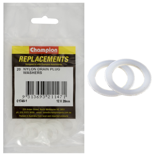 Champion Washer Flat Nylon Drain Plug - C1740-1