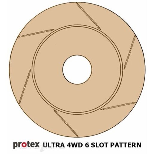 Protex Ultra Slotted 4WD Disc Rotor - Front - FDR12909HSR