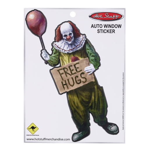 Hot Stuff Free Hugs Evil Clown Sticker - SH8990