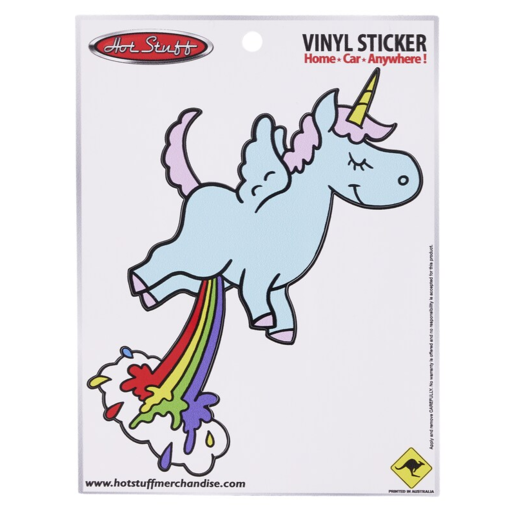 Hot Stuff Unicorn Rainbow Sticker - SH3322