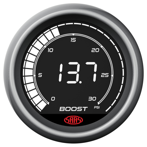 SAAS Boost Gauge Diesel 0-30psi 52mm Muscle Digital Series - SG41213