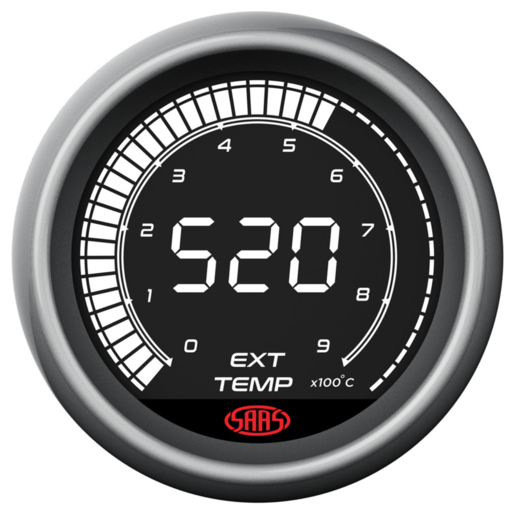 SAAS Exhaust Temp Gauge EGT Pyro 0-900 52mm Muscle Digital Series - SG41240