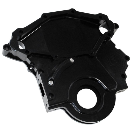 Aeroflow Holden 253-304-308 Billet Timing Cover Black Finish - AF64-4358BLK