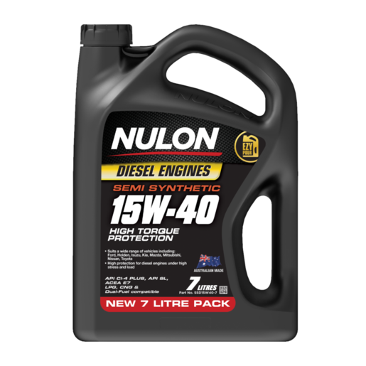 Nulon Semi Syn 15W40 High Torque Diesel Engine Oil 7L - SSD15W40-7