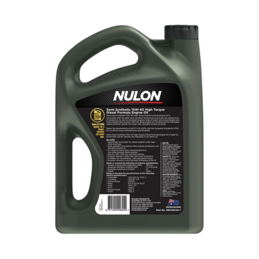 Nulon Semi Syn 15W40 High Torque Diesel Engine Oil 7L - SSD15W40-7