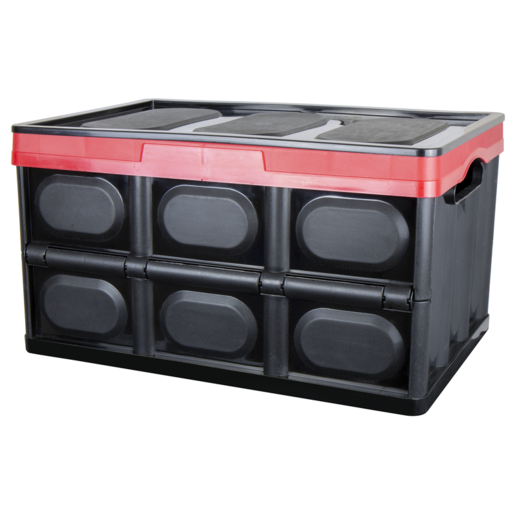 Streetwize Foldable Storage Box 50L With Lid - SWSB50LL