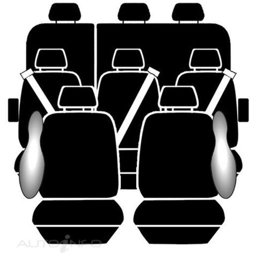 ESTEEM TAILOR MADE 3 ROW SEAT COVER PACK EST7189BLK