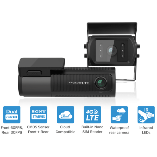 BlackVue Truck Camera 64GB - DR750X-2CH-TR-64-PL