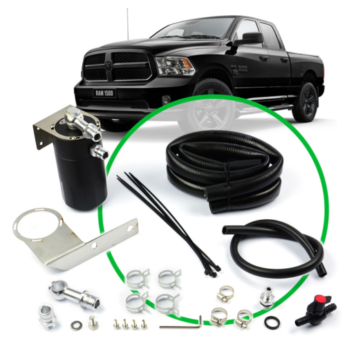 SAAS Oil Catch Tank Full Kit To Suit RAM 1500 5.7L Hemi 2015 - On - ST8101-1014