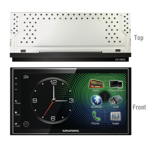 Grundig 6.8" Head Unit Apple Carplay & Android Auto Double Din Receiver - GX3800