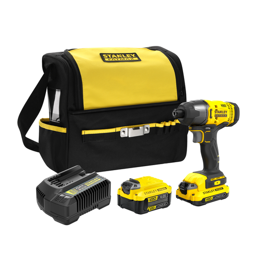 Stanley Fatmax V20 Impact Driver Kit 2.0AH/4.0AH 18v - SFMCF800DM2-XE