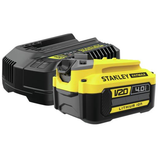 Stanley Starter Kit 1x 4.0AH Lithium Battery + Fast Charger - SFMCB14M1-XE