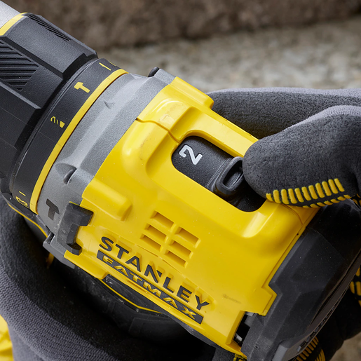 18V Stanley Fatmax V20 Brushless Hammer Drill - Bare Unit - SFMCD721B-XE