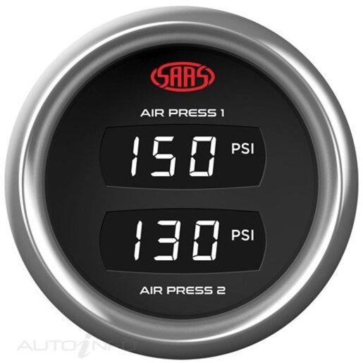 DUAL DIGITAL GAUGE AIR PRESS GAUGE 0-290PSI 52MM TRAX