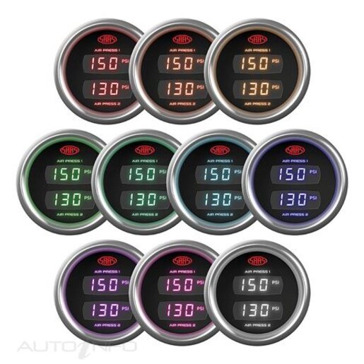 DUAL DIGITAL GAUGE AIR PRESS GAUGE 0-290PSI 52MM TRAX