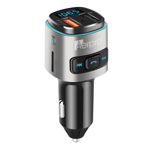 Aerpro Bluetooth FM Transmitter with QC3.0 Quick Charge USB - APBT210