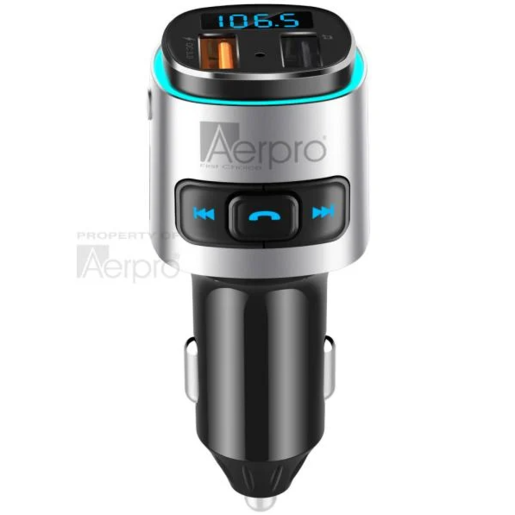 Aerpro Bluetooth FM Transmitter with QC3.0 Quick Charge USB - APBT210