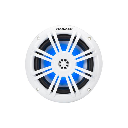 Kicker 6.5" 2-Way Marine Speakers With Blue LED Lighting - 49KM604WL