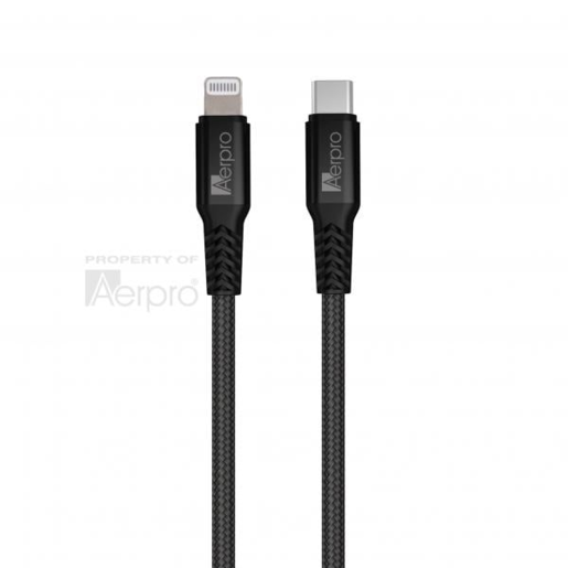 Aerpro Premium Lightning to USB-C 1500mm Cable Black - APL430B 