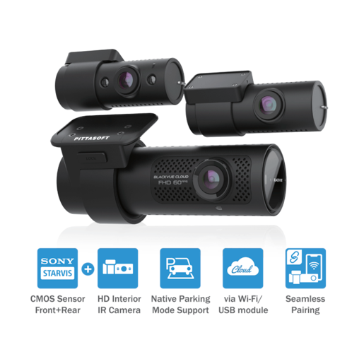 BlackVue Full HD WIFI GPS 3CH Dash Cam 64GB - DR750X-3CH-64-PL