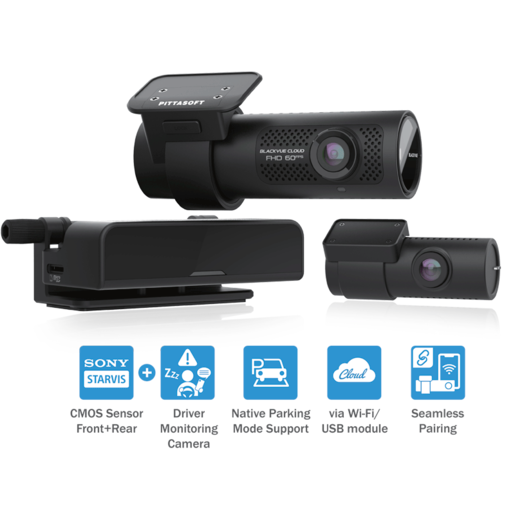 BlackVue DR750X 3 Channel Plus Full HD Truck Dash Cam 64GB - DR750X-3CH-TR-64-PL