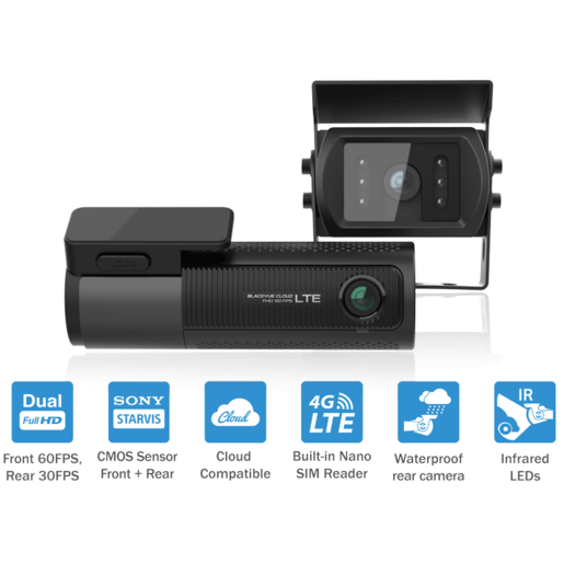 BlackVue DR750X 2 Channel Full HD Truck Dash Cam 32GB - DR750X-2CH-TR-32-PL