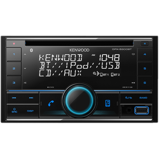 Kenwood 2 DIN AV Head Unit With CD USB and Bluetooth - DPX-5300BT