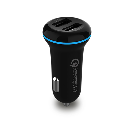 Aerpro Dual USB In-Car Charger QC3.0 Black - APCC210 