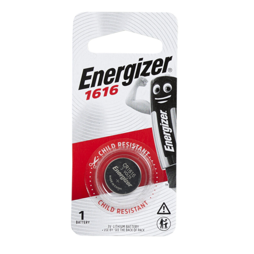 Energizer Battery 3V ECR1616 PK1 Lithium E303806500 - ECR1616BP1 