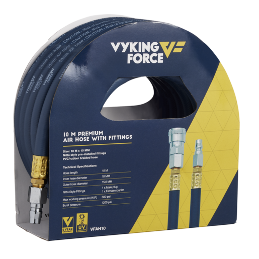 Vyking Force Premium Air Hose With Fittings 10m - VFAH10
