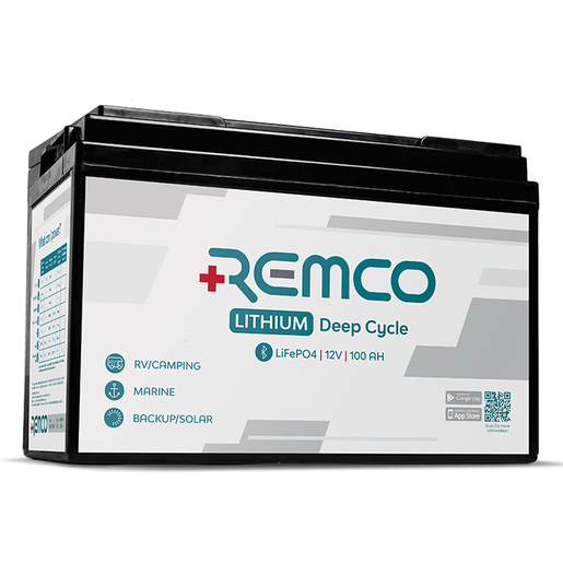 Remco 12V Lithium Deep Cycle Battery - RM12-100LFP