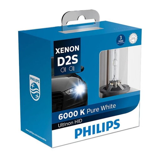 Philips Ultinon HID Xenon Headlight Globes D2S 85V 35W Pack of 2 - 85122WXX2