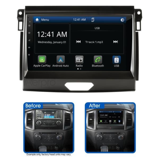 Aerpro 9" AV Head Unit with Apple CarPlay To Suit Ford Ranger PX3 - AMFO4