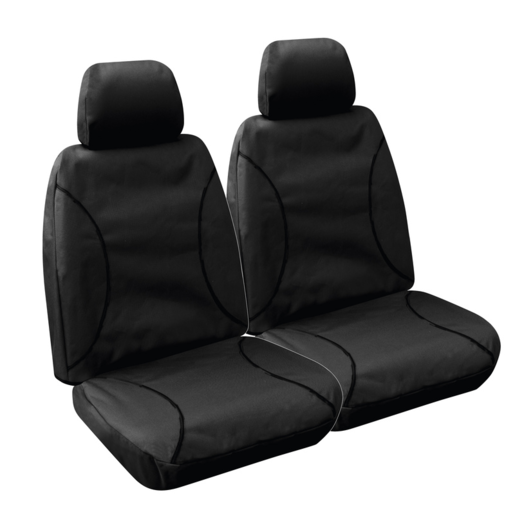 Tradies 1 Row Canvas Front to Suit D-Max & BT50 Black - RPG1224TRB