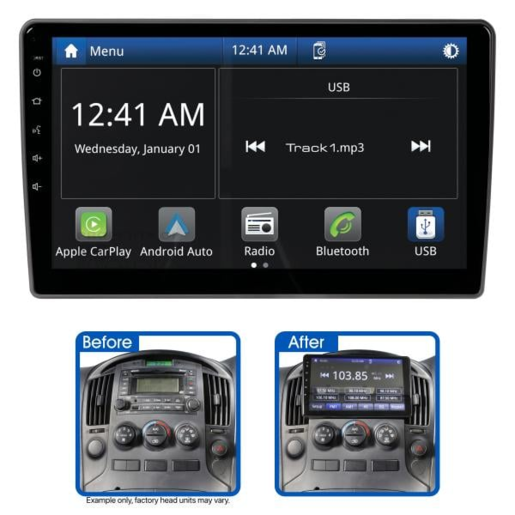 Aerpro 9" AV Head Unit With Apple CarPlay To Suit Hyundai iLoad/iMax - AMHY7