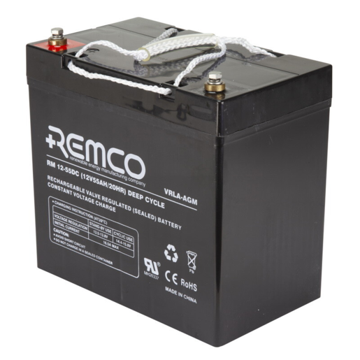 Remco AGM Deep Cycle Battery 12V 59Ah - RM12-55DC
