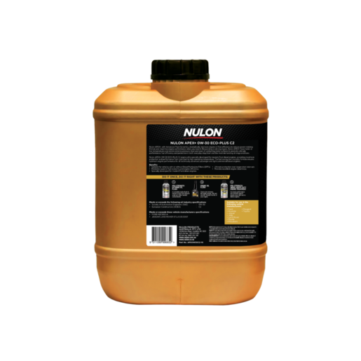 Nulon APEX+ 0W-30 Eco-Plus C2 Engine Oil 10L - APX0W30C2-10