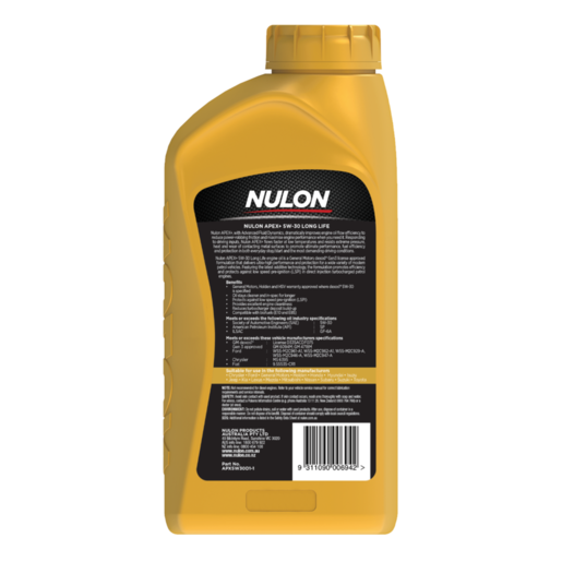 Nulon APEX+ 5W-30 Long Life Engine Oil 1L - APX5W30D1-1