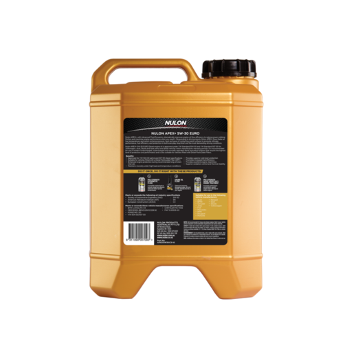 Nulon APEX+ 5W-30 Full Synthetic Euro Diesel Engine Oil 10L - APXD5W30C3-10